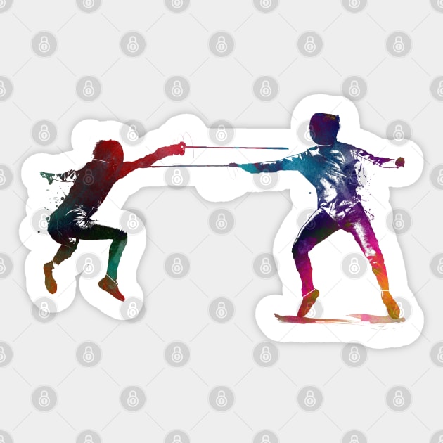 fencing sport art #fencing #sport Sticker by JBJart